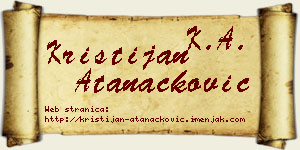 Kristijan Atanacković vizit kartica